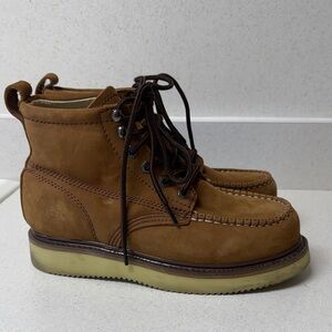 Bonanza Men’s Moc Toe Wedge Sole Work Boots